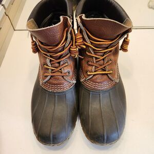 L.L.Bean Bean Boots Duck Boots Leather Rubber Made in Maine Women's 8